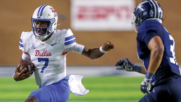 Freshman quarterback Kevin Jennings comes in to finish off a 36-31 win over Rice for injured starter Preston Stone in the final eight minutes of the game.